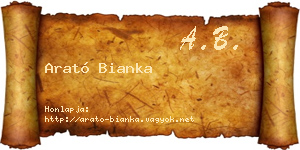 Arató Bianka névjegykártya